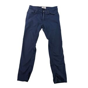 Teleria Zed Pants Mens 32x30 Navy Blue Cobra.19 Made in Italy Slim Chino Twill